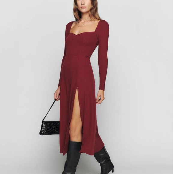 Reformation Banks Knit Long Sleeve Dress - Picture 4 of 6